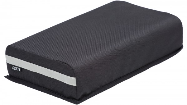 TERN Sitzpolsterung &quot;Sidekick™ Seatpad&quot;; Sitzauflage zur Montage auf den Gepäckträger, aus PU-Leder und Schaumstoff, schwarz. 305x185x95mm, 785g